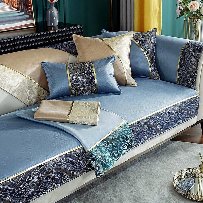 

Подушка для дивана из ледяного шелка, летний нескользящий чехол для дивана, универсальный универсальный летний коврик на четыре сезона, коврик из ротанга 70*70cm