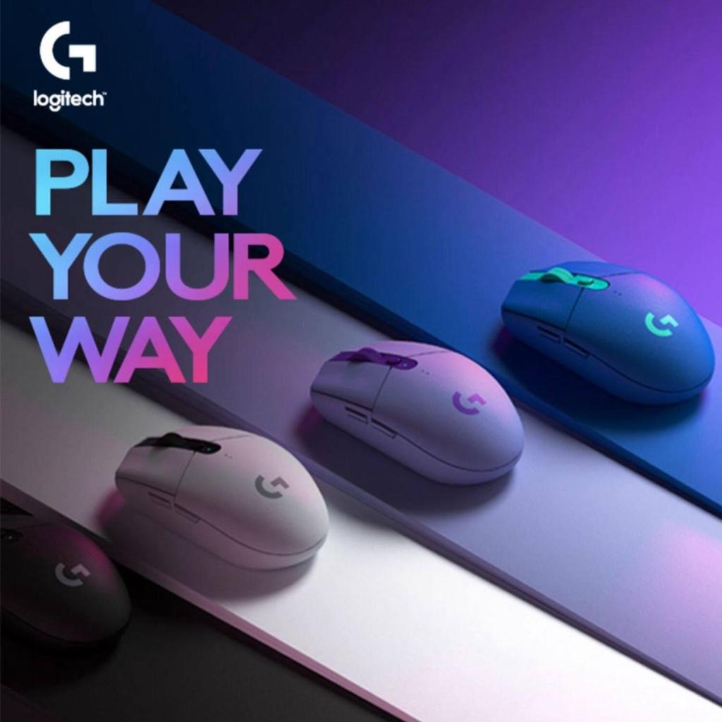Logitech G304 Wireless Mouse Ligthspeed Gaming Mouse HERO Sensor Long Battery 6 Programmable Buttons Life Perfect for Office Work & Gaming Sessions