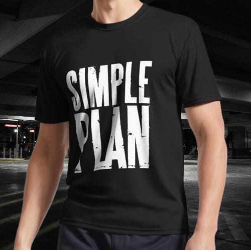 Simple Plan LogoClassic Active Logo T-Shirt Funny Size American Unisex T- Shirt S разноцветный