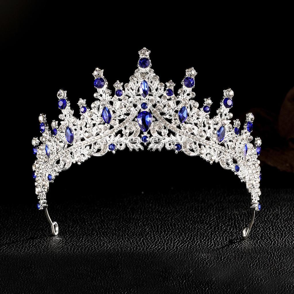 European Bridal Rhinestone Crown Headband: Alloy Hair Accessory for Weddings, Birthdays, and Banquets.