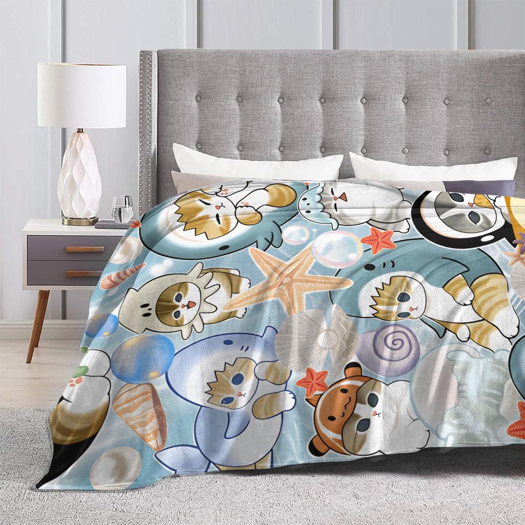 Mofusand Blankets Super Soft Fashion Plush Throw Blanket For Kids Adult Home Decor Flannel Bedspread Bed Cover
