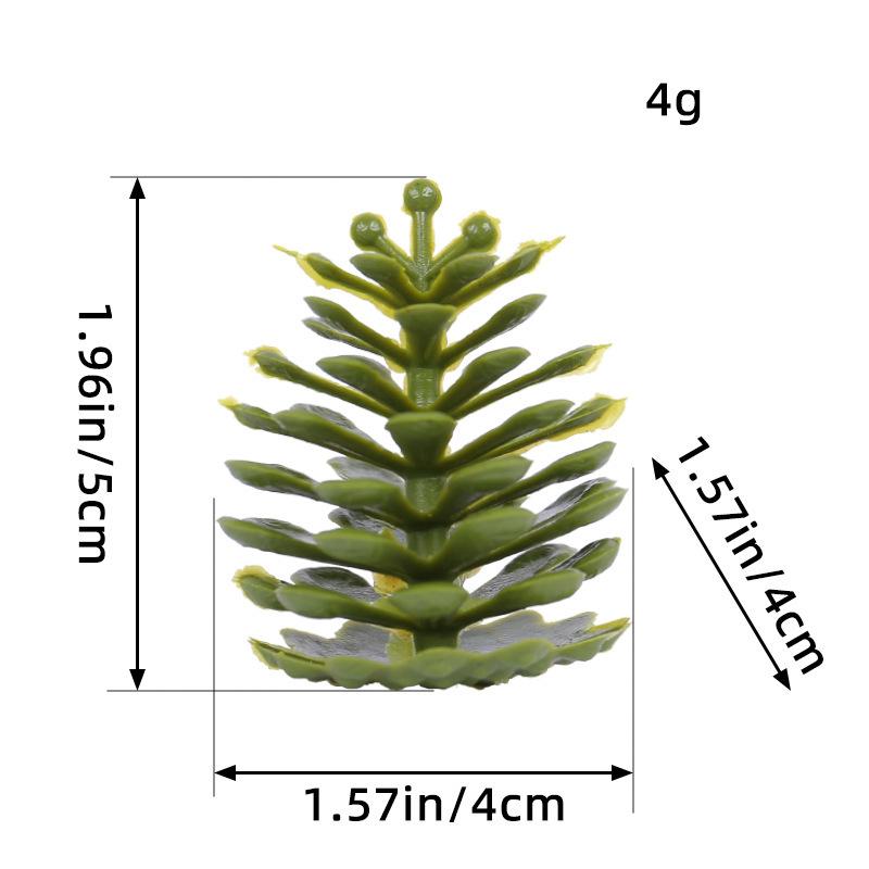 

Пластиковая имитация шишки Креативная зеленая шишка Рождественское украшение