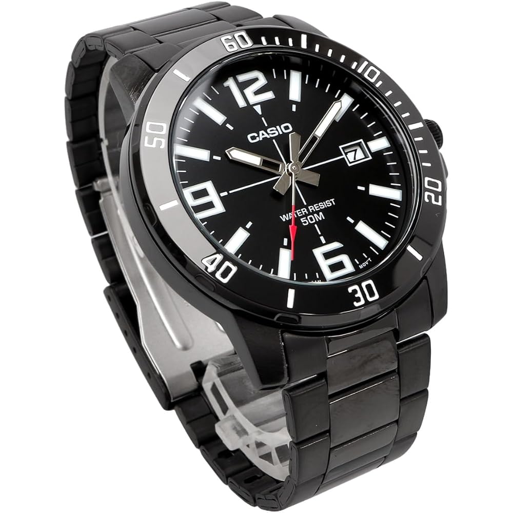 Casio Standard Analog Quartz Men's Watch MTP-VD01B-1BV Black Metal Band Imported Model