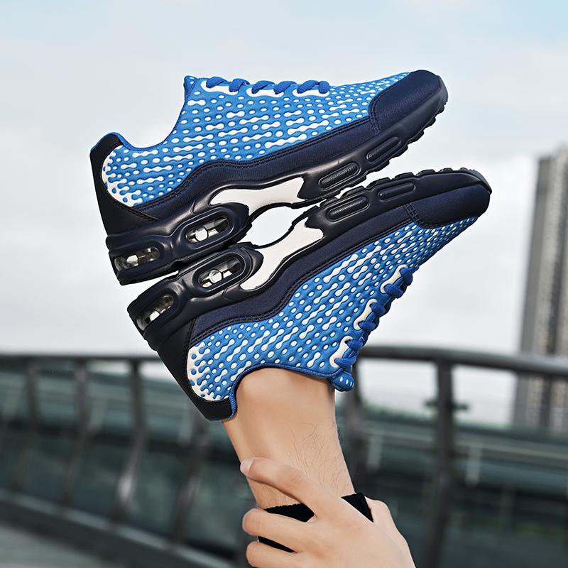 Fashion Sneakers for Men Comfort Air-cushion Running Sports Shoes Soft Sole Non-slip Trainers for Jogging Fitness Training