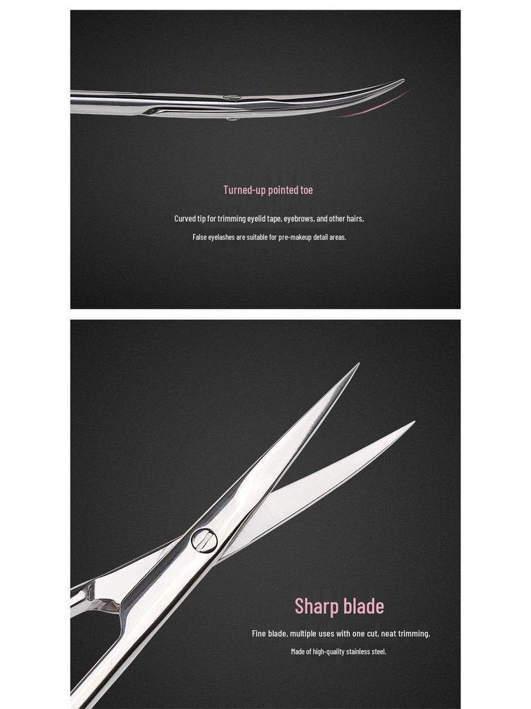 Russian S3-PRO Stainless Steel Cuticle Scissors - Professional Curved Manicure Tool & Nail Clipper Set