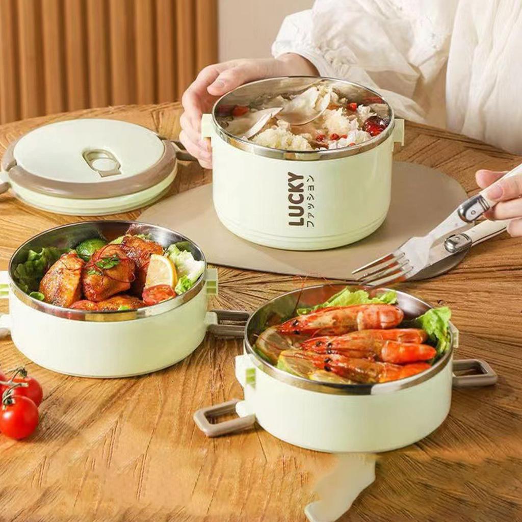 Isolierte Edelstahl-Lunchbox, praktisch zu tragen mit auslaufsicherem Deckel, geeignet für Camping im Freien