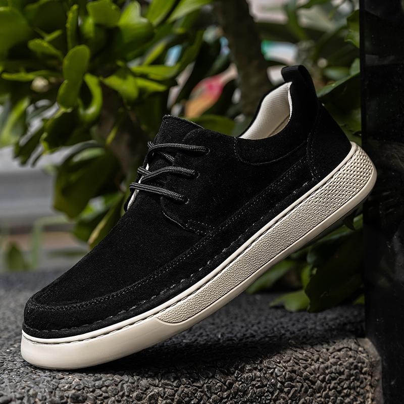 Male High Quality Genuine Leather Casual Shoes Fashion Lace-Up Sneakers Comfortable Men's Skateboard Footwear Mens Walking Shoes