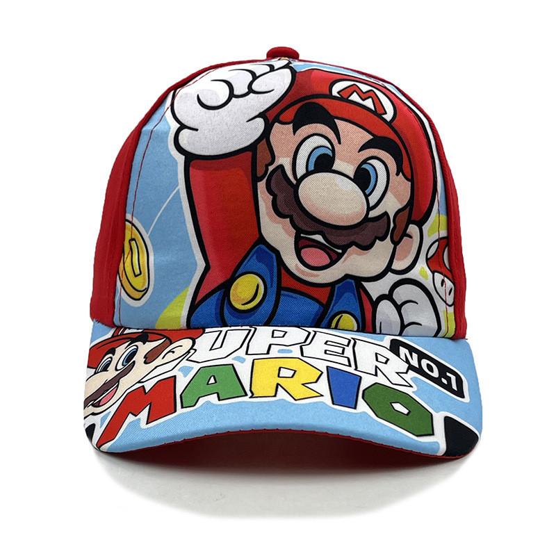 Super Mario Bros Pattern Kids Baseball Cap With Cotton Material And Sun Block For Outdoor Activities