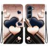 Handmade PU Leather Flip Case for Infinix Hot 50 4G (X6882, X6882B) Anti-Slip Shockproof Cover with Wrist Strap & Heart/Rose Cat Designs