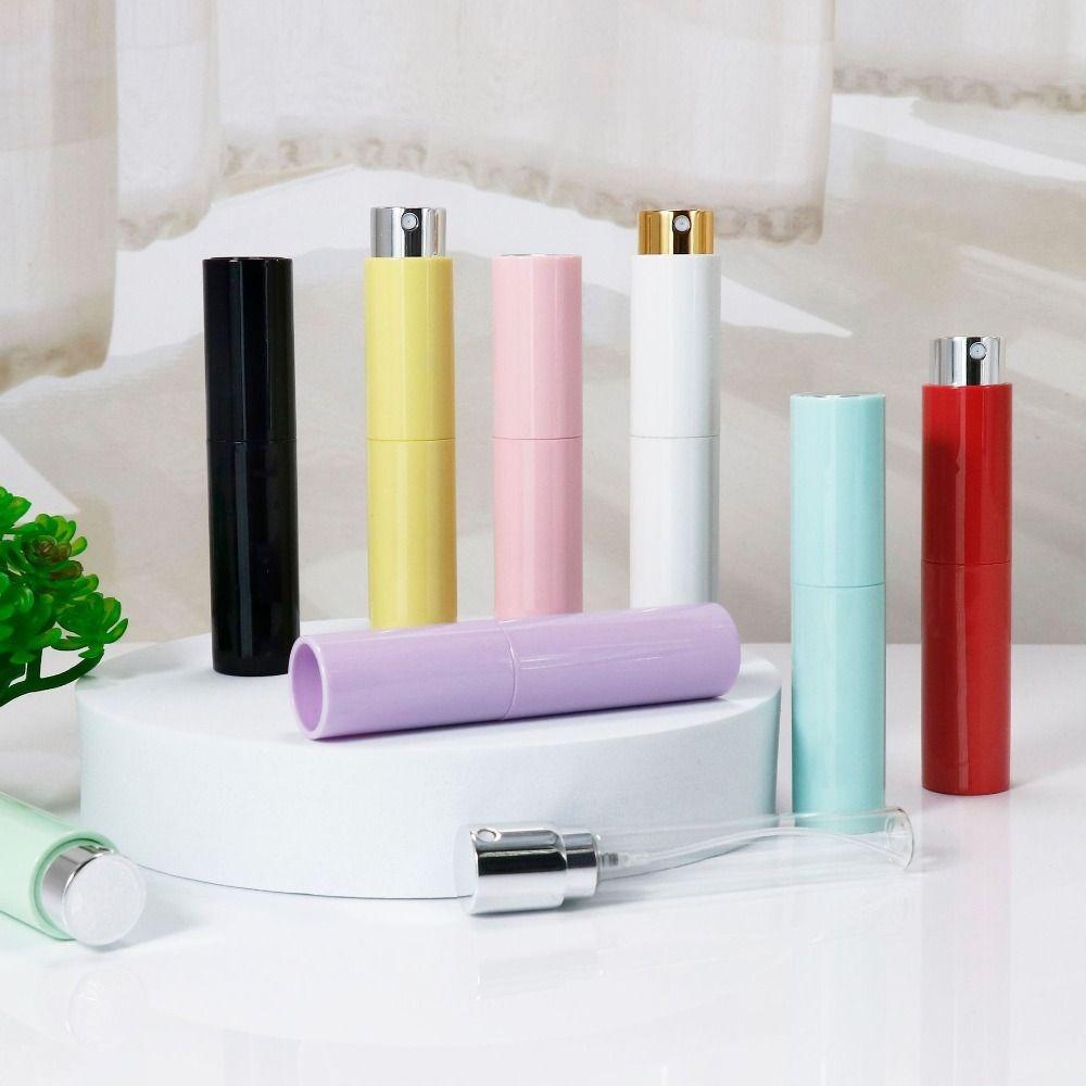 New 10ml Mini Perfume Bottle Refillable Essential Oil Alcohol Empty Cosmetic Containers Spray Rotating Bottle