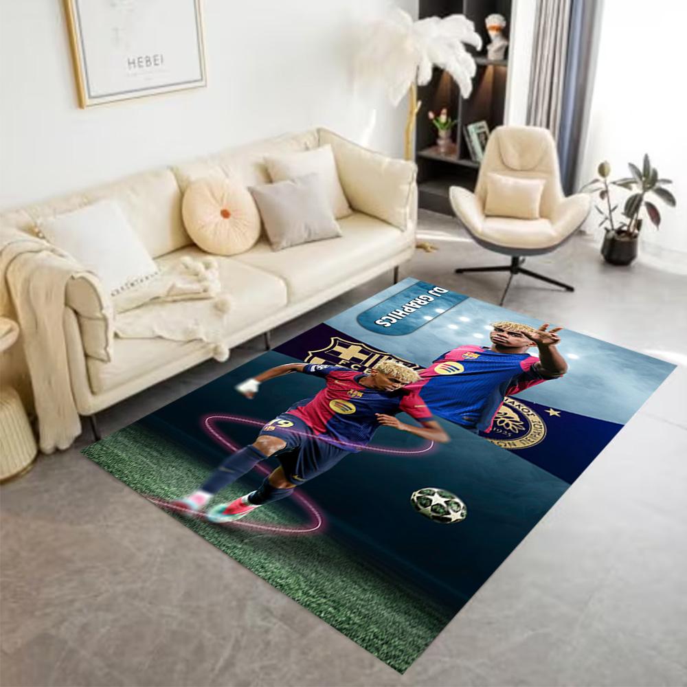 Yamal's Barcelona Debut Floor Mat Design for Study room Playrooms Dining Room Hallway Anti-slip Rug Office home decor Best for Christmas