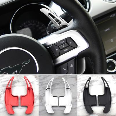 Car Styling for Ford Mustang 2015 2016 2017 2018 2019 Steering Wheel Gear Shifters Paddle Aluminum Alloy Cover Trim 2pcs