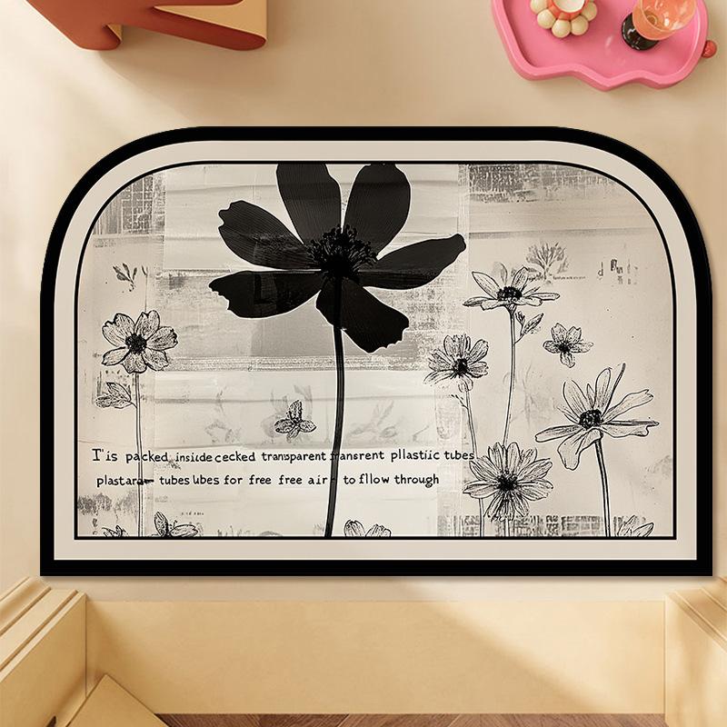 Flower Toilet Diatom Mud Household Absorbent Foot Mat Mat Toilet Mat Wash Water Room Mat Absorbent Non-slip