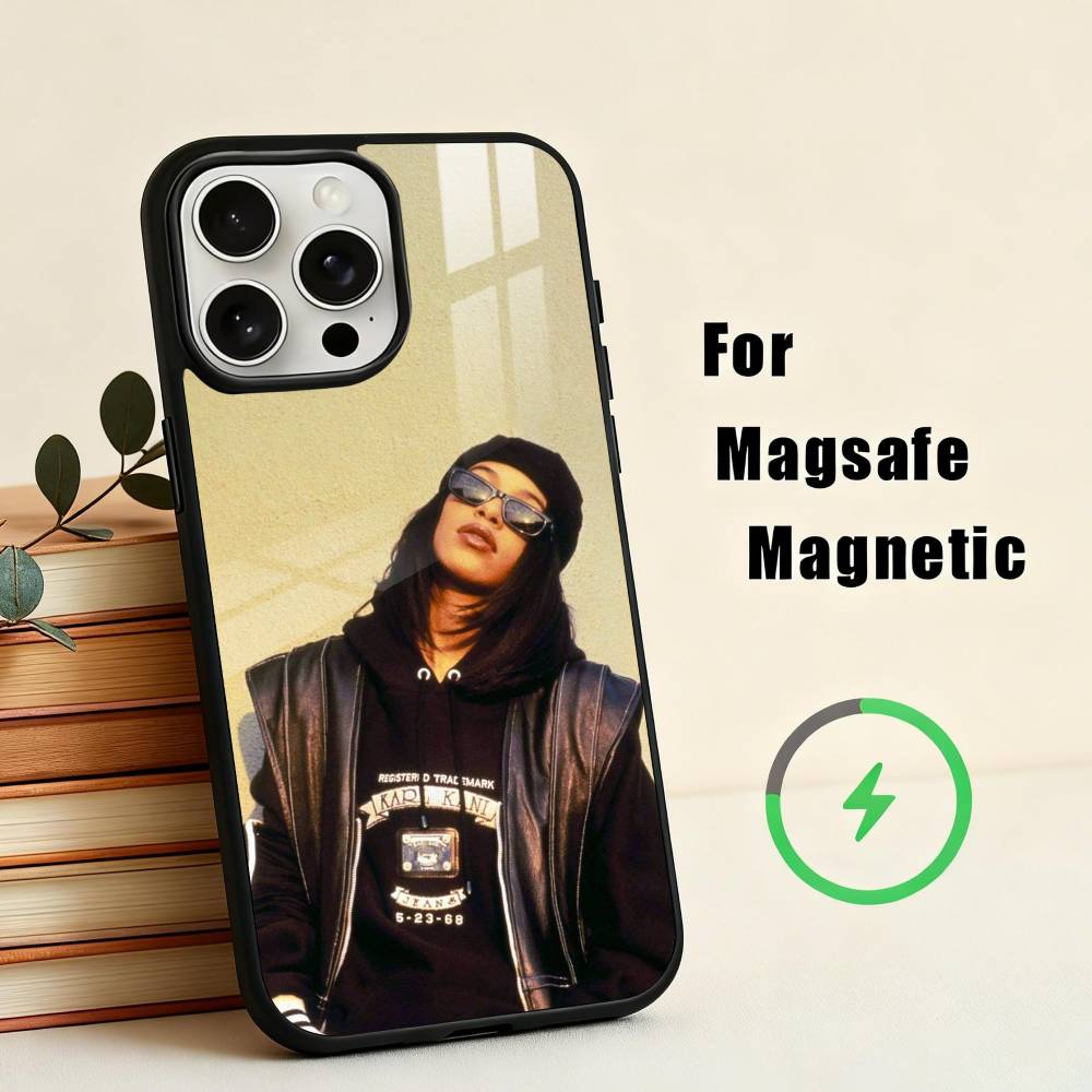 Singer A-A-AaliyahS H-hip pop  Phone Case For iPhone17,16,15,14,13,12,11 Plus,Pro Max Magnetic For Magsafe Wireless Charging