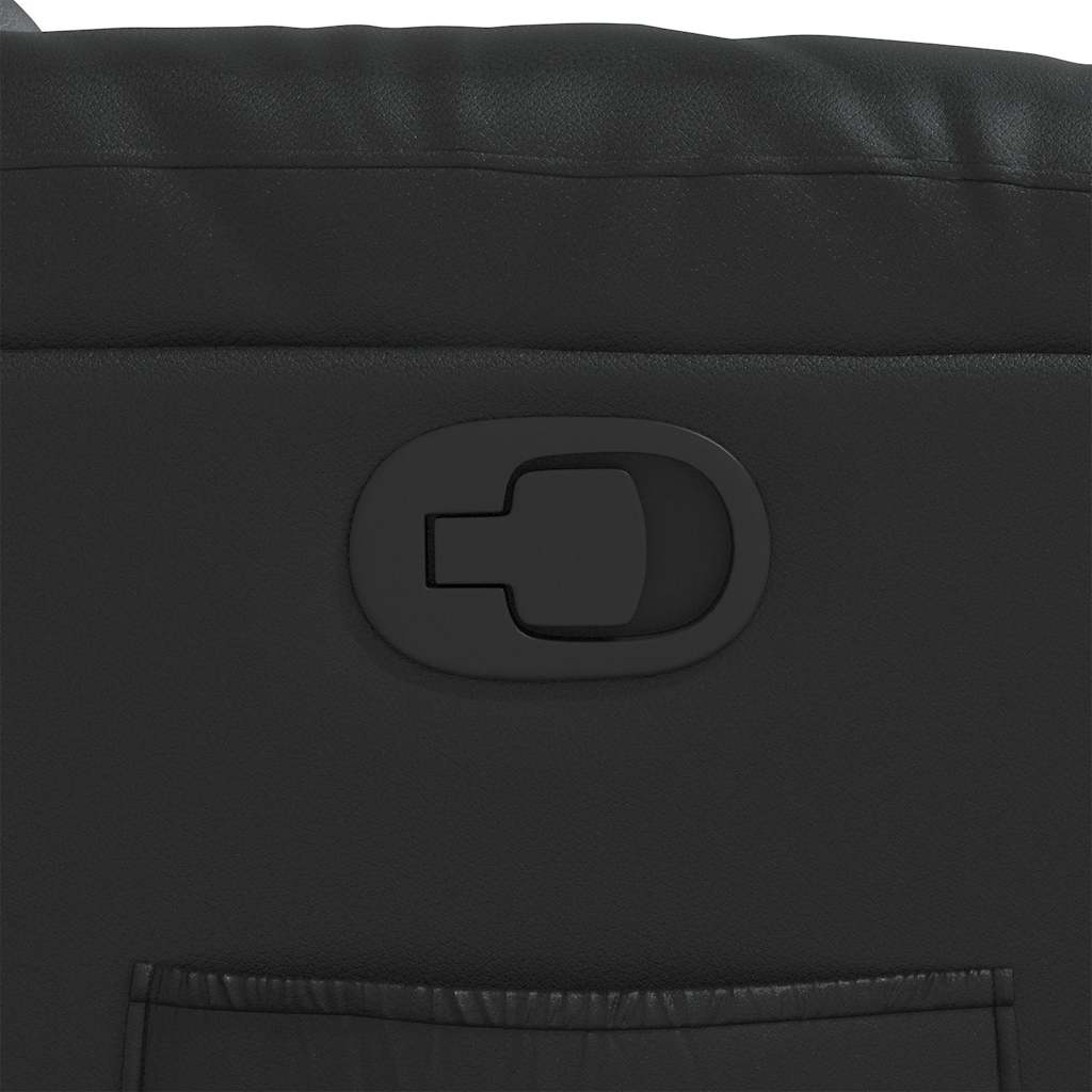 Relaxation Armchair Black Synthetic Leather