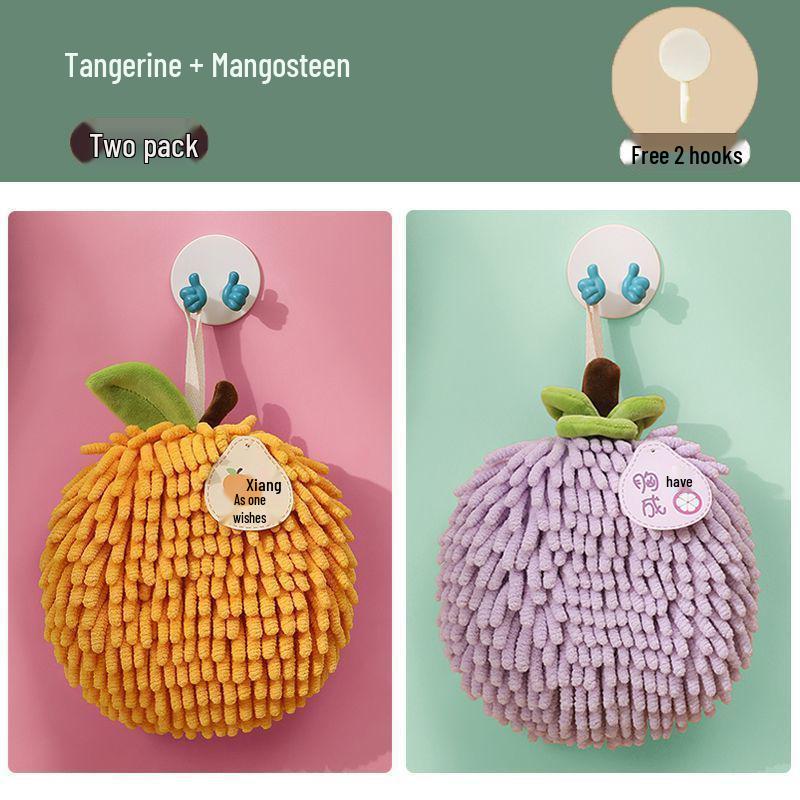 Chenille Hanging Hand Towel: Cute, Absorbent, Thickened for Kitchen & Bathroom