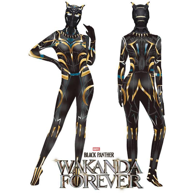 Black Pantherwakanda Forever Letitia Wright Women's Elastic Bodysuit Headwear Cospaly