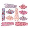 For 17cm Labubus Doll Clothes Accessories Sweet Floral Dress With Headband