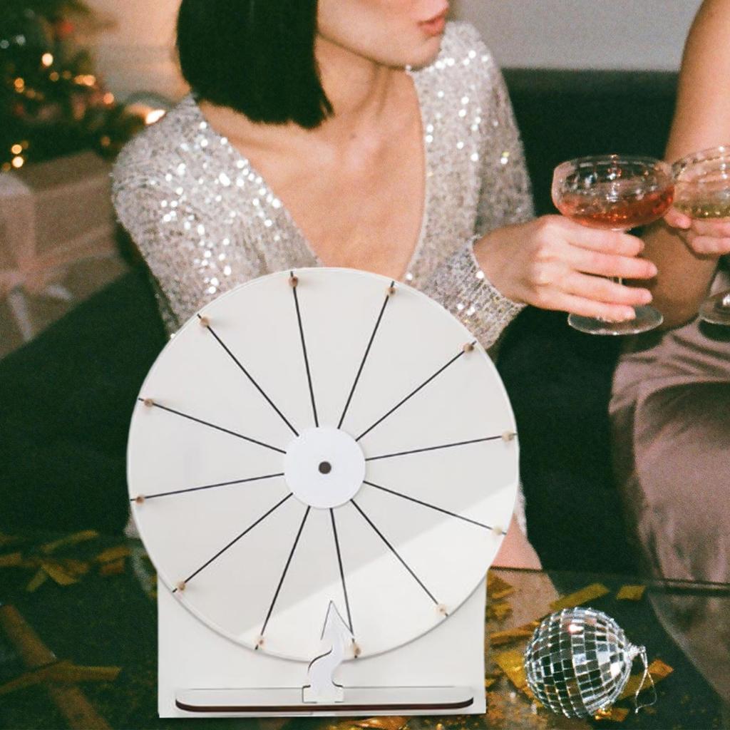 Επιτραπέζιος Τροχός της Τύχης με 12 Θέσεις Επαναχρησιμοποιήσιμος Φορητός για Γενέθλια Μπαρ Παράσταση Αίθουσα Διδασκαλίας