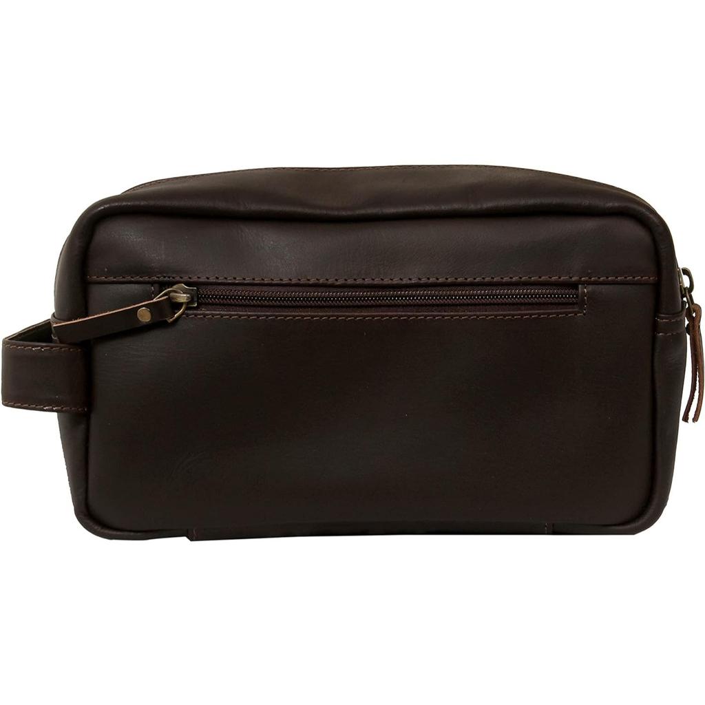 24 Inch Genuine Leather Duffel | Travel Overnight Weekend Leather Bag | Sports Gym Duffel for Men With Leather Toiletry Combo