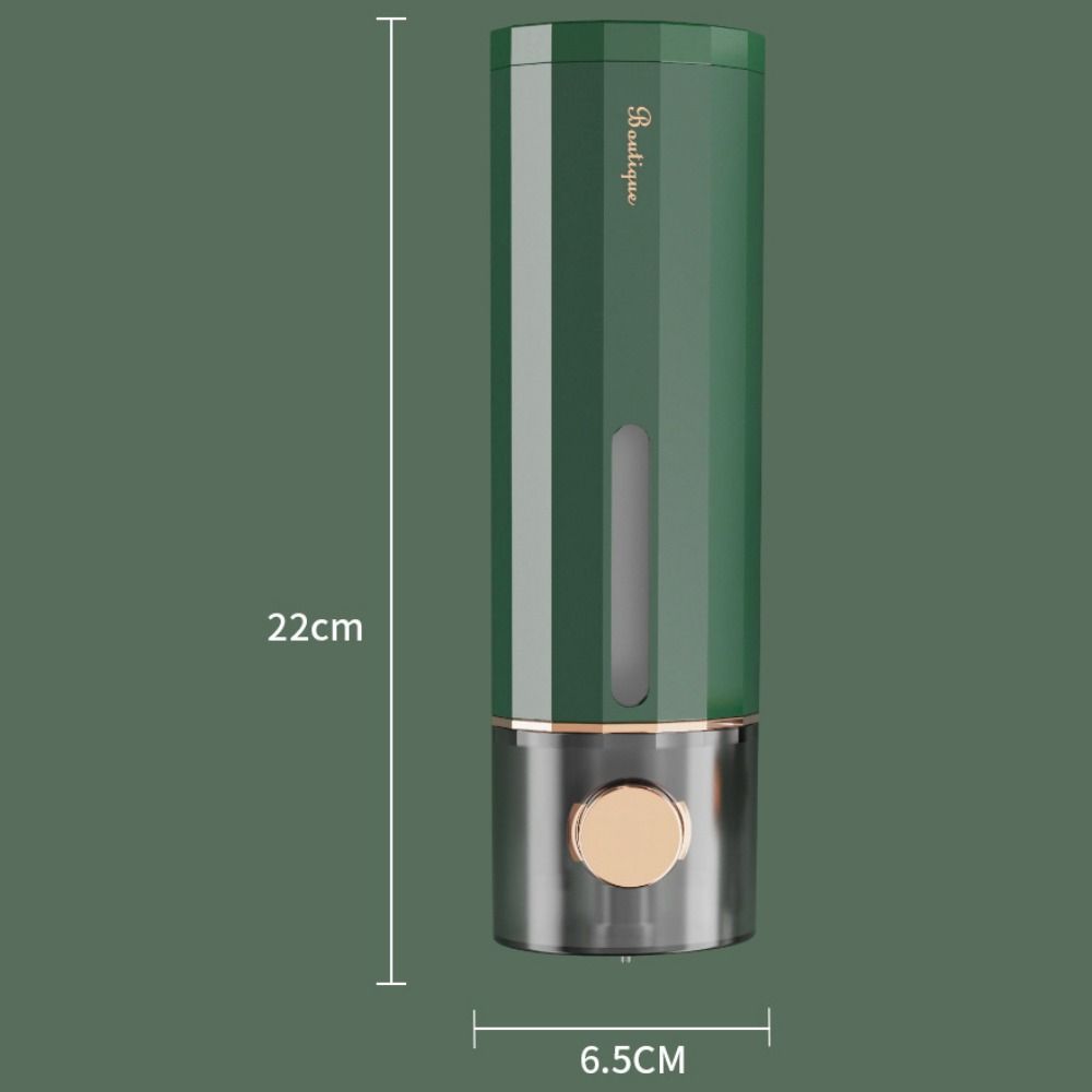 New Plastic Manual Soap Dispenser White Green Wall-mounted Shampoo Gel Dispenser Liquid Soap Container Bathroom