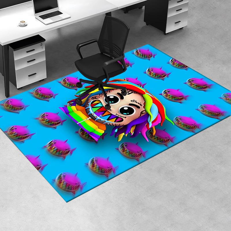 1pc 6ix9ine Tattle Tales Office Carpet Soft Polyester Non slip Machine Washable Indoor Carpet Living