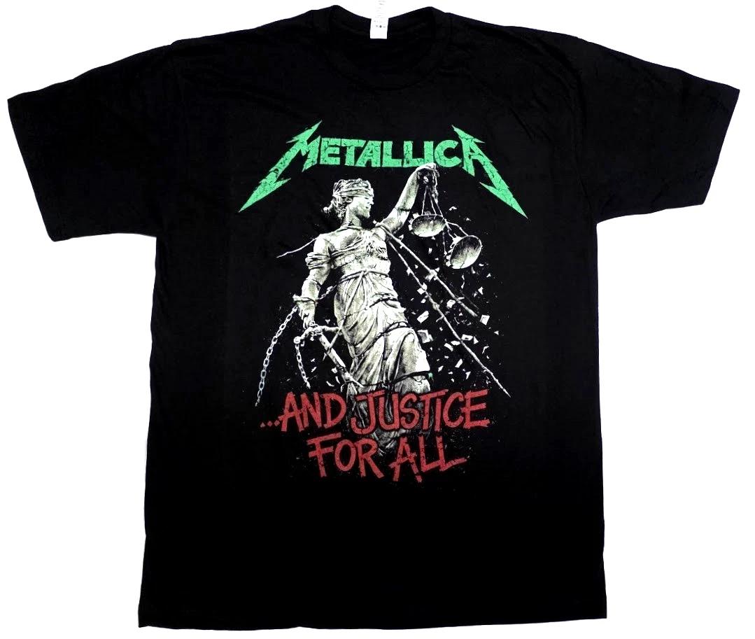 METALLICA T-shirt And Justice For All Heavy Metal Tee Adult Men s Black New S
