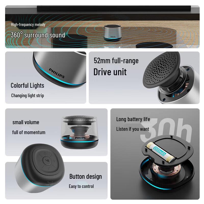 Philips TAS1009 Portable Bluetooth Speaker