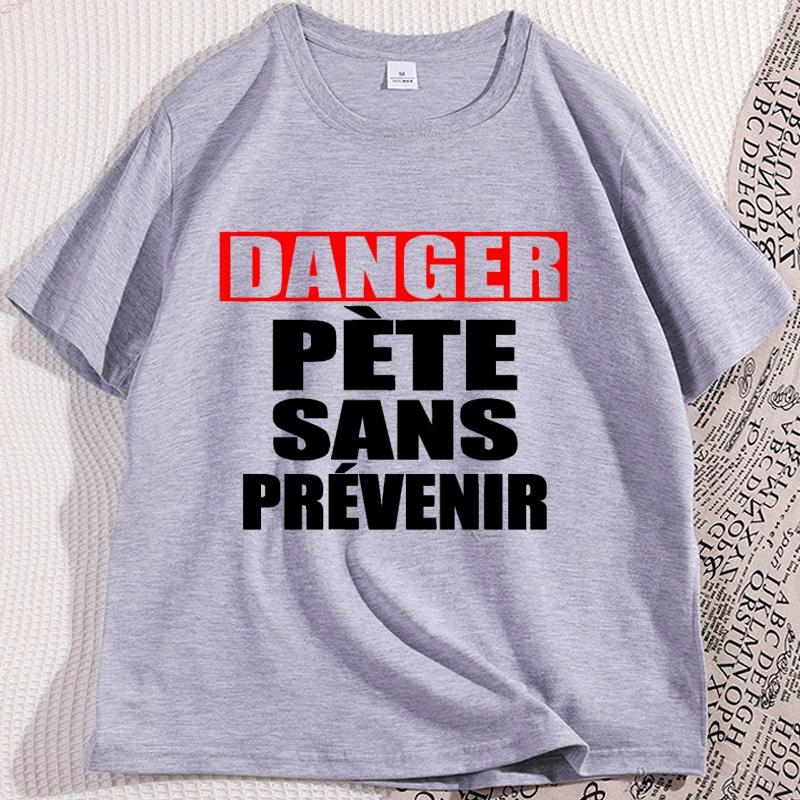 Danger Pete Sans Prevenir Sur Tshirt Men Women Casual Round Neck Cotton Short Sleeve Tshirt Y2K Streetwear Graphic Tee
