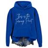 Ladies Fashion Casual Long Sleeve Printed Round Neck Hoodie Pullover Top