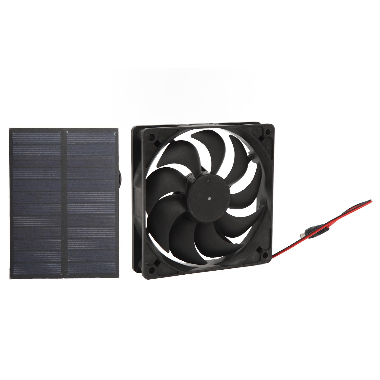 

Комплект вентилятора на солнечной панели для улицы Монокристаллический кремний для караванов, кемперов, туалетов, домиков для питомцев 12В 3Вт