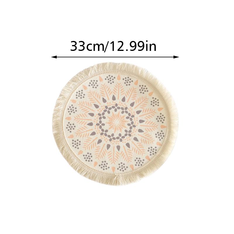 33cm*33cm etnický styl restaurace bohémská dekorativní podložka na stůl prostírání izolační podložka bavlněné protiskluzové bytové dekorace