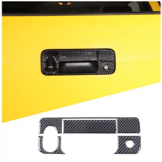 Carbon Fiber Rear Tailgate Handle Trim Cover Sticker For Toyot Tundra 2007-2013