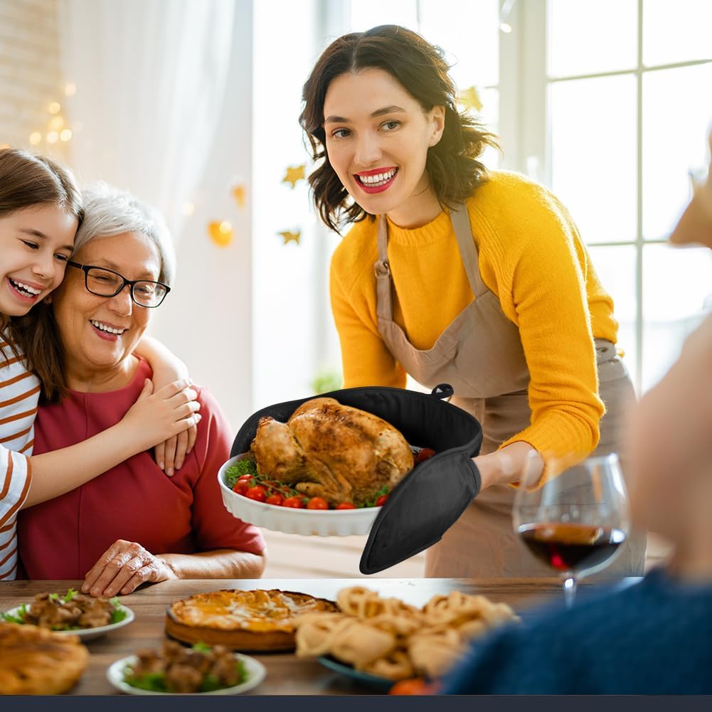 

Holding pot mat, insulated long pot mat, baking one-piece gloves, microwave oven gloves For Stick, Forge, BBQ, Grill, Fireplace сірий