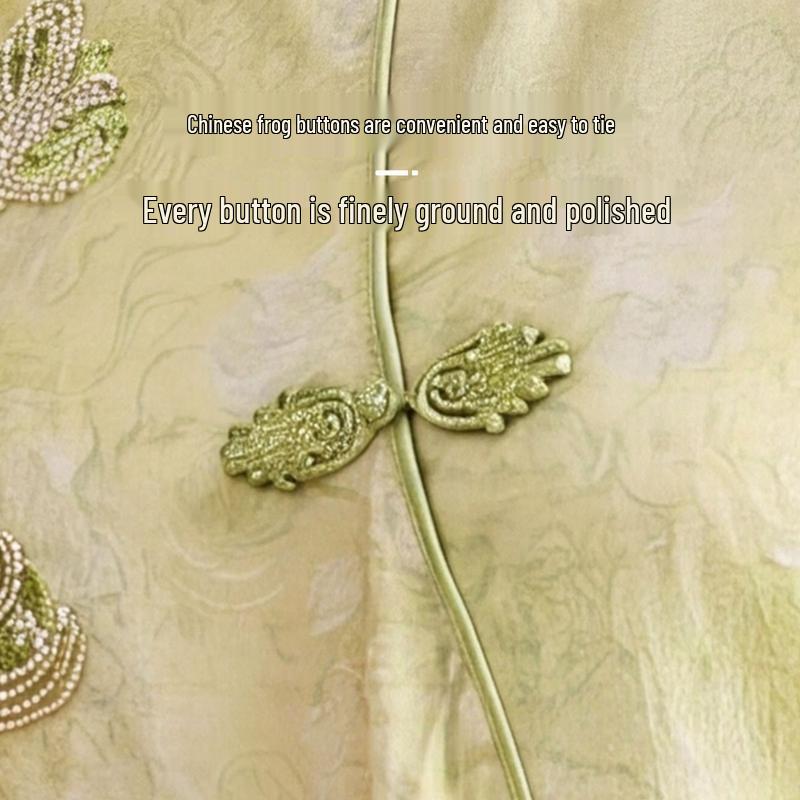 Women's New Chinese Style Embroidered Stand Collar Summer Top
