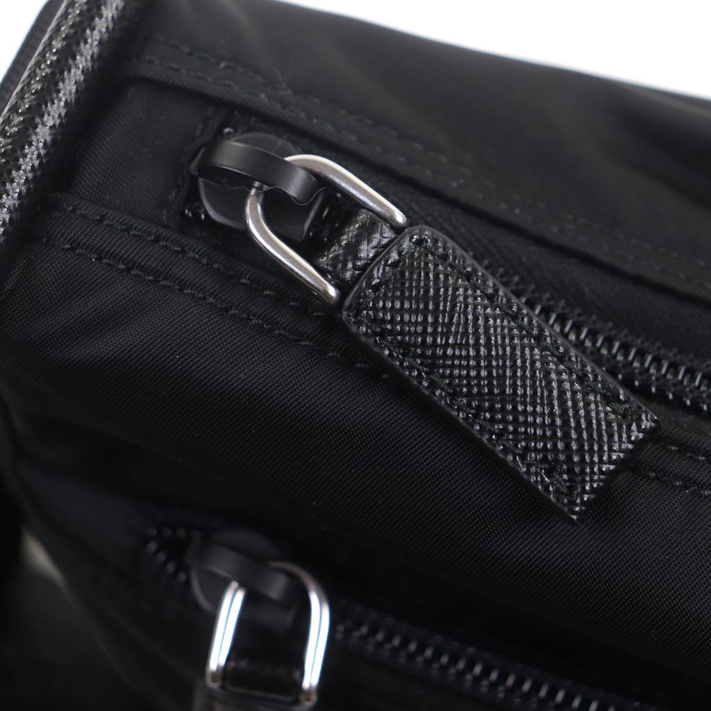 Excellent PRADA Shoulder Bag Black Nylon Mens 1BC421 Used