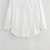 2025 Spring Women's European & American Style Simple White Silky Sun Protection Long Sleeve Shirt