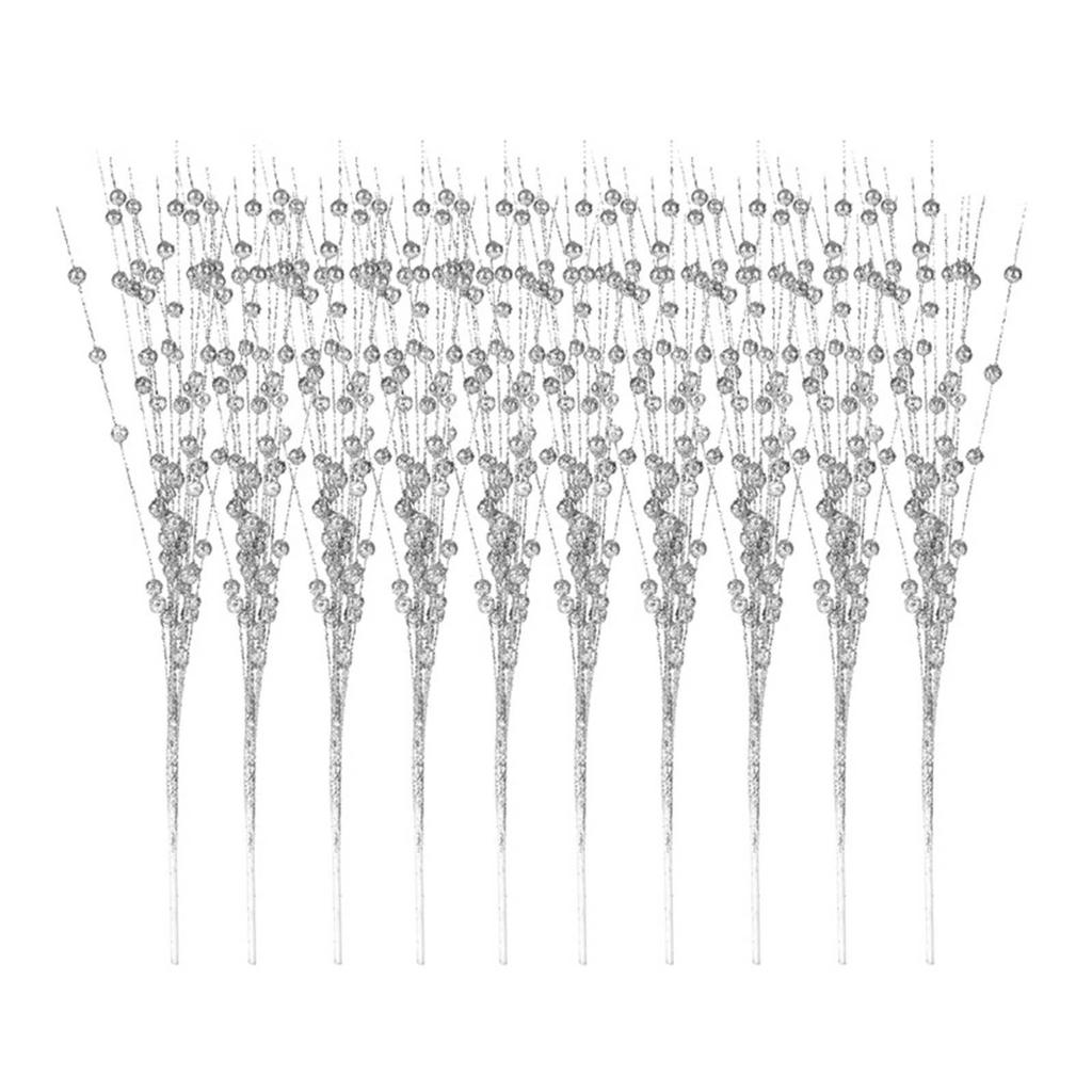 Pack Of 10 Christmas Tree Decorative Stems Artificial Plant Branches Flower Bouquet Decoration Holiday Vase Fillers