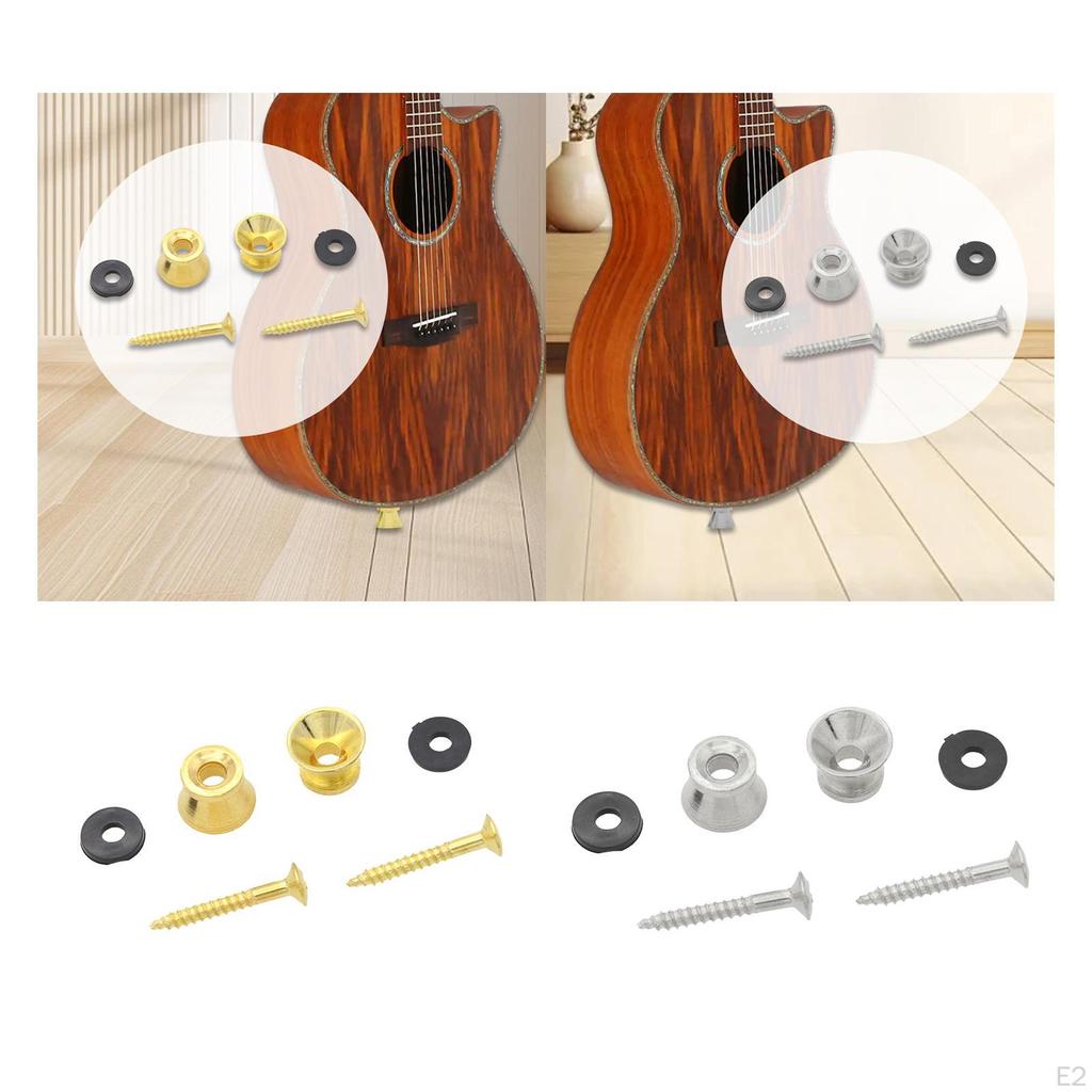 Electric Guitar Strap Buttons End Pins Replacement Easy Installation Locks