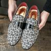 New Slip On Monk Strap Loafers For Men's Pointed Belt Buckle Rhinestone Leather Casual Shoes Wedding Dress Homecoming Footwear