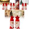 Festive Santa Claus Wine Bottle Cover Elegant Holiday Wine Bag For Christmas Cheer