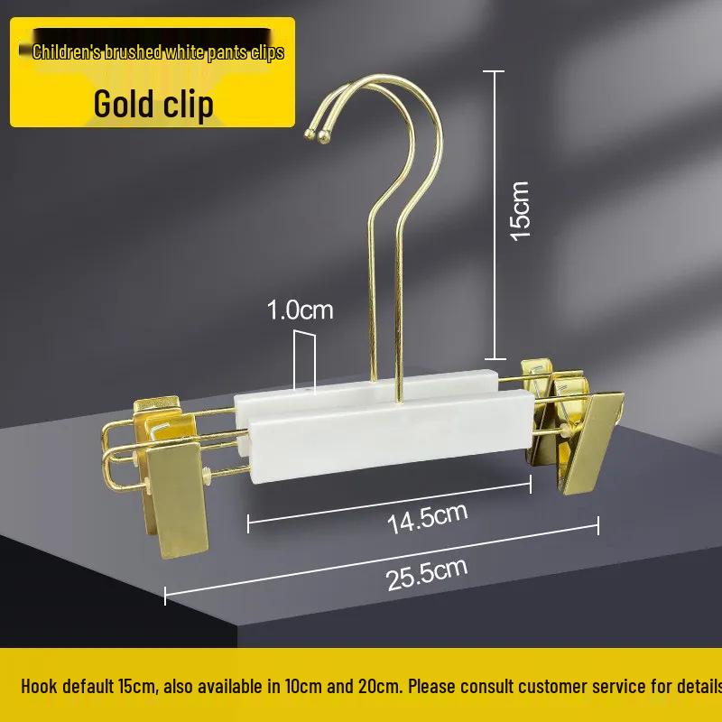 Pure White Plastic Hangers & Imitation Wood Grain Hangers with Pants Clips for Children's and Women's Clothing