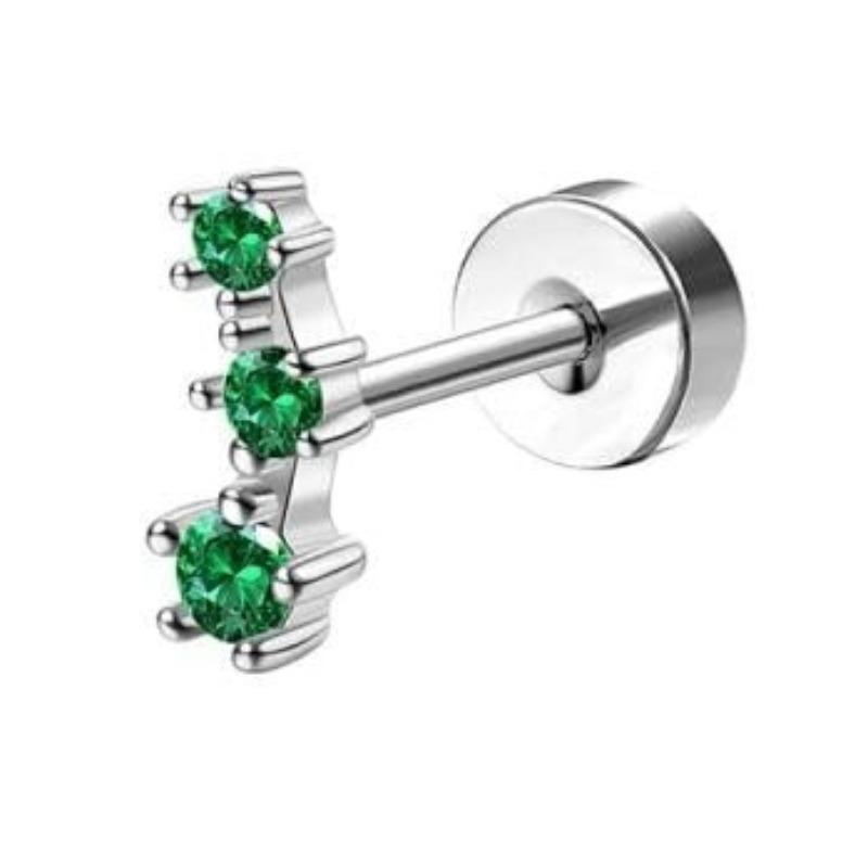 Bobisty 1pc Earrings for Sensitive Ears Surgical Stainless Steel Earrings for Women Dainty Flat Back Earring Stud Hoop Cartilage