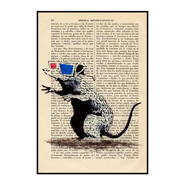 Banksy Balloon Girl Graffiti Poster Disappearing Five Rings Mural Retro Decorative Paintings Wall Art Prints Modern Home Decor