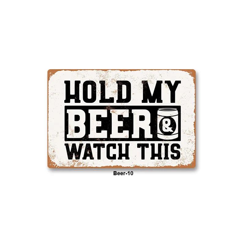 Metal Sign Bar Pub BBQ Shop Wall Painting Tin Sign Decor Beer Wine Alcohol Poster Vintage Tinplate Plaque Shabby Art Decoration