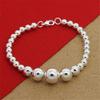 New 925 Sterling Silver Bracelet Glossy Bead Silver Chain For Woman Charm Jewelry Bracelet Gift