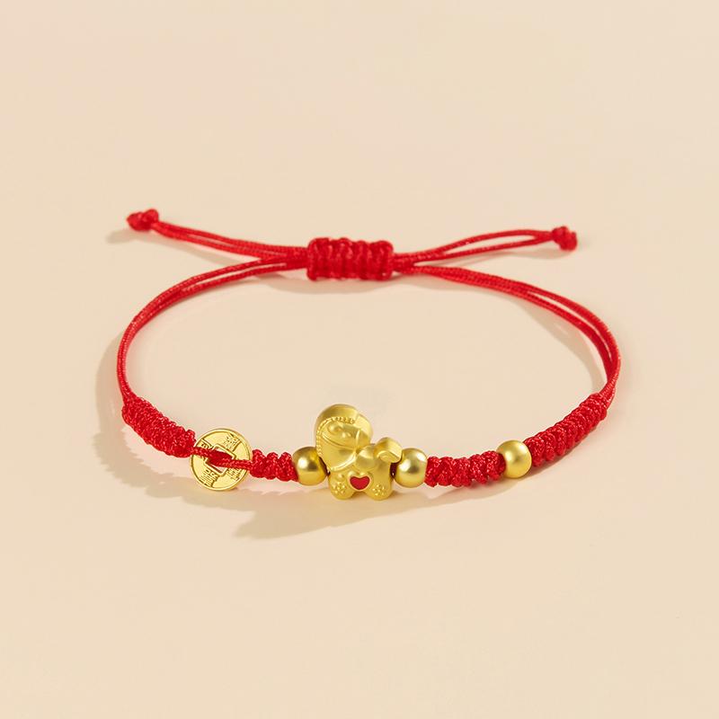 Chinese Style 2026 Horse Year Zodiac Bracelet For Women Men Lucky Hand-Woven Red Rope Bracelet New Year Jewelry Party Gift
