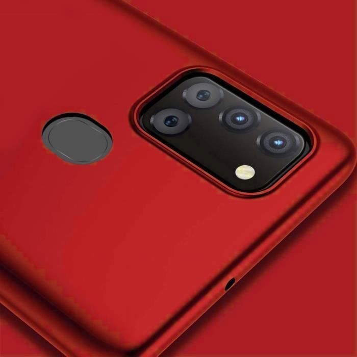 Ochranný kryt - PROSHOP - pro Samsung Galaxy A21S - Měkký - Červený - Sada 2 tvrzených skel