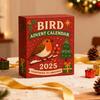 Bird Advent Calendar 2025 24 Days Christmas Countdown with Acrylic 2D Bird Hanging Decorations Holiday Gift for Bird Lovers