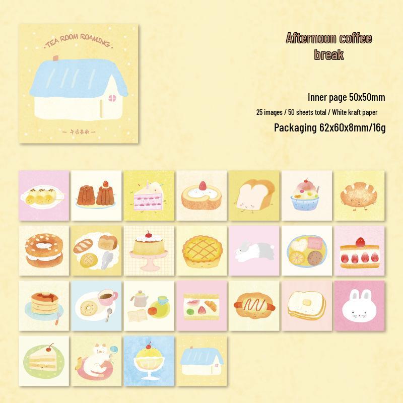 Twilight Tea Room Non-Adhesive Tearable Message Book for Students